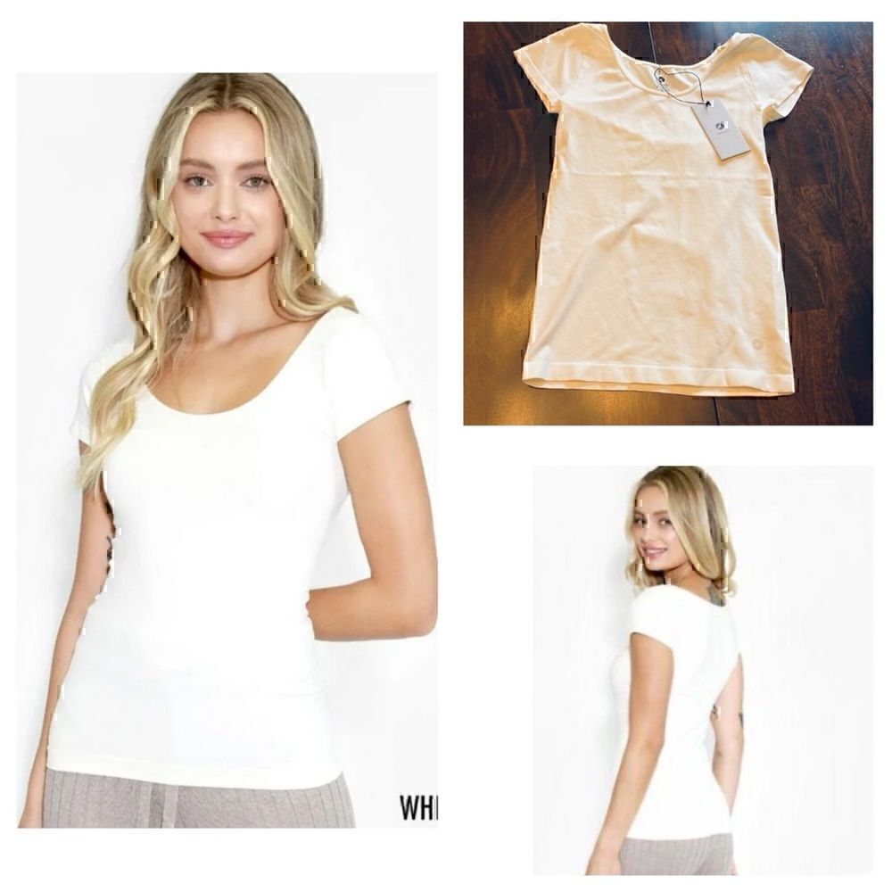 NWT Buttery Soft White Seamless Performance Tee